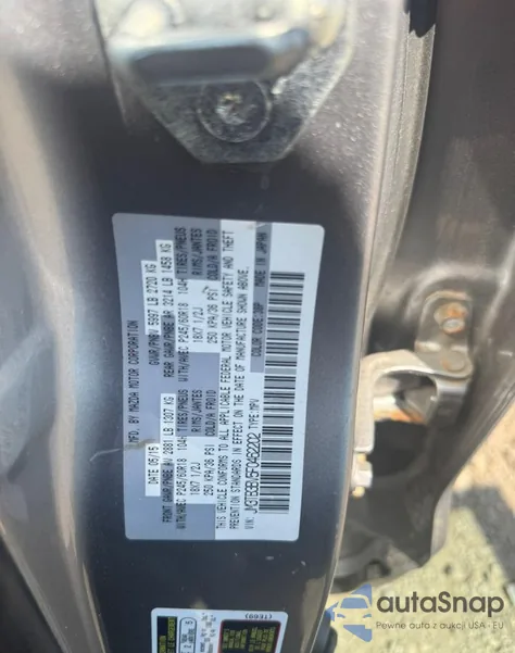 2015 Mazda Cx-9 Sport из США, поврежденный, VIN JM3TB3BV5F0462202